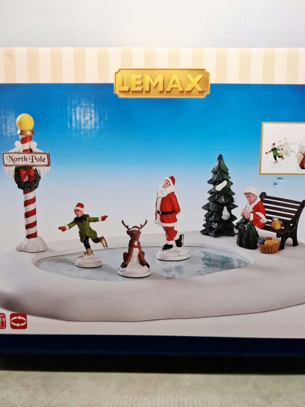 2015 Lemax Animated Skating Rink #54922 Christmas Santa Elf Decoration, New!